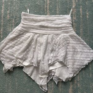 Cotton Candy White Lace Detail Skirt